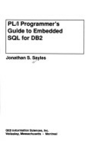 Cover of Embedded S. Q. L. for DB2