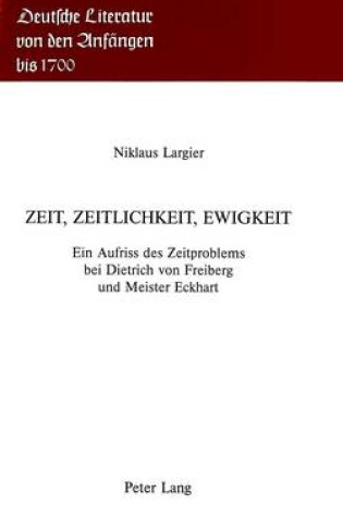 Cover of Zeit, Zeitlichkeit, Ewigkeit