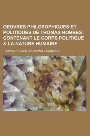 Cover of Oeuvres Philosophiques Et Politiques de Thomas Hobbes