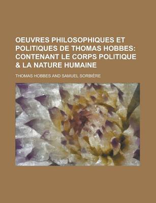Book cover for Oeuvres Philosophiques Et Politiques de Thomas Hobbes