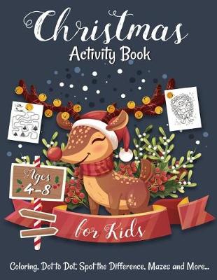 Cover of Christmas Activity Book for Kids Ages 4-8