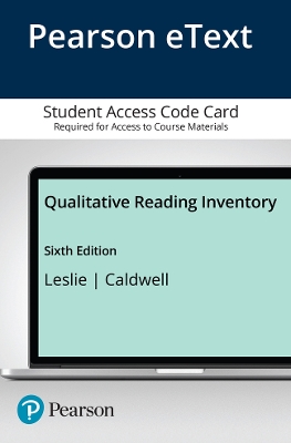 Book cover for Pearson eText Qualitative Reading Inventory -- Access Card