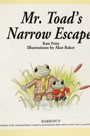 Cover of Mr. Toad's Narrow Escapes