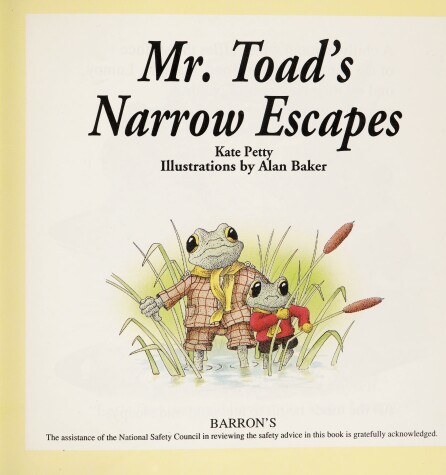 Book cover for Mr. Toad's Narrow Escapes