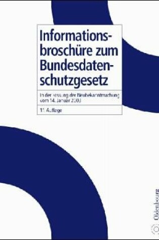 Cover of Informationsbrosch�re Zum Bundesdatenschutzgesetz