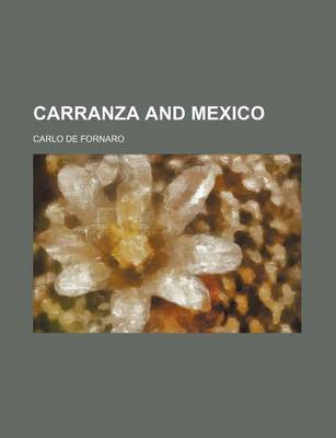 Book cover for Carranza and Mexico