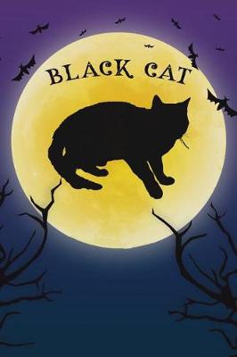 Book cover for Black Cat Notebook Halloween Journal