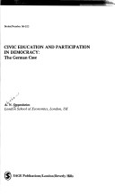 Book cover for Civic Education and Participation in Democracy