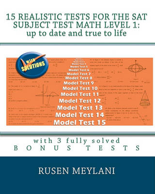 Book cover for 15 Realistic Tests for the SAT Subject Test Math Level 1