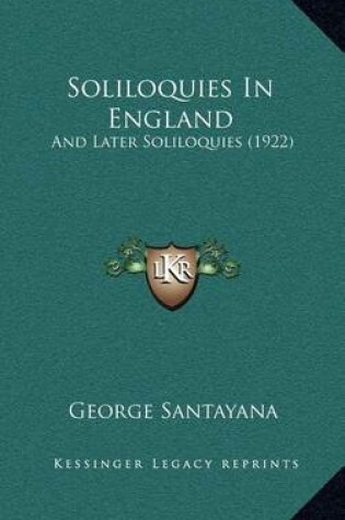 Cover of Soliloquies in England