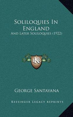 Book cover for Soliloquies in England