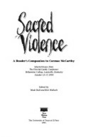 Cover of Sacred Violence