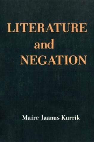 Cover of Literature and Negation