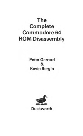 Book cover for Complete Commodore ROM Disassembly