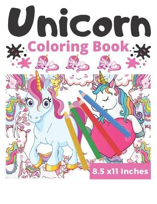 Book cover for Unicorn Coloring Book