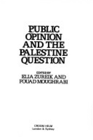 Cover of Public Opinion and the Palestine Question