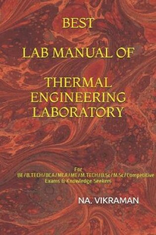 Cover of Best Lab Manual of Thermal Engineering Laboratory