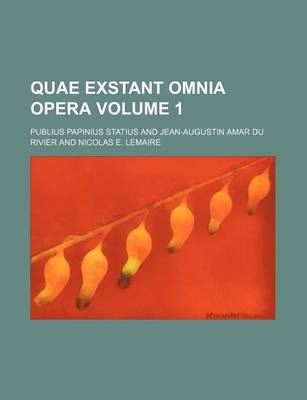 Book cover for Quae Exstant Omnia Opera Volume 1