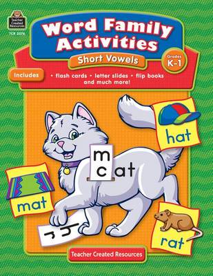 Book cover for Word Family Activities: Short Vowels Grd K-1
