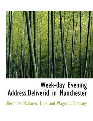 Book cover for Week-Day Evening Address.Deliverid in Manchester