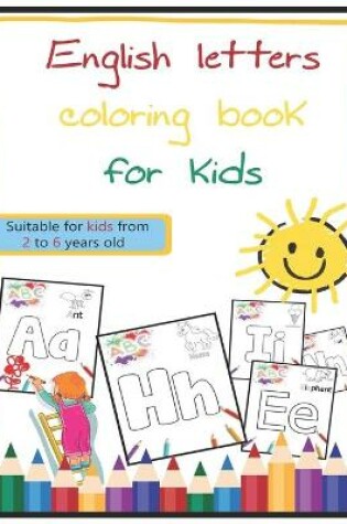 Cover of English letters coloring book for kids