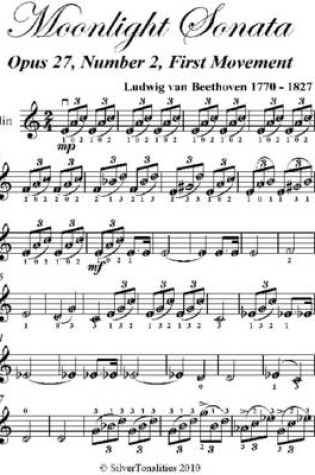 Cover of Moonlight Sonata Easy Violin Sheet Music