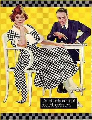 Book cover for It's checkers, not rocket science. Life is funny.
