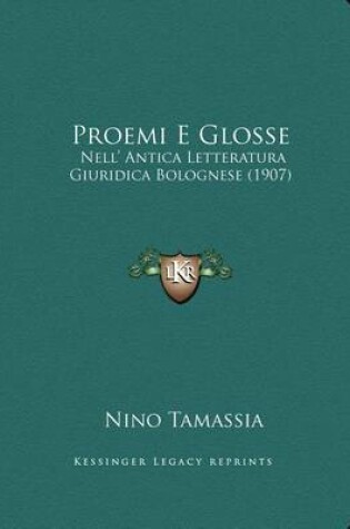 Cover of Proemi E Glosse