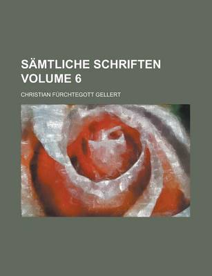 Book cover for Samtliche Schriften Volume 6