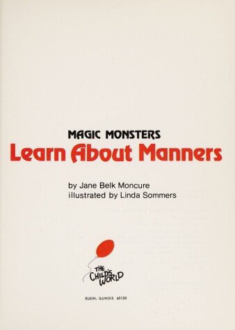 Book cover for Magic Monsters Learn about Manners