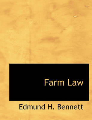 Book cover for Farm Law