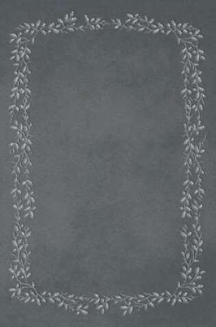 Cover of Slate Grey 101 - Blank Notebook With Acorns & Oak Branches - 6x9