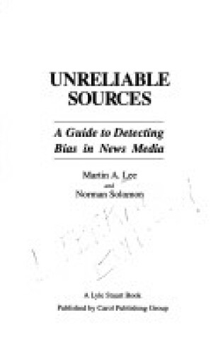 Cover of Unreliable Sources