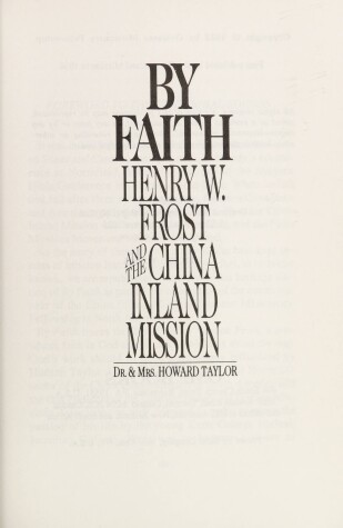 Book cover for By Faith