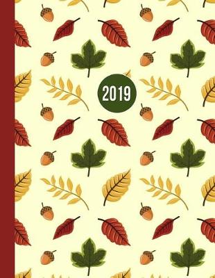 Book cover for 2019 Planner; Leaves