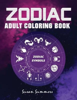 Book cover for Zodiac Adult Coloring Book