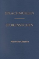 Book cover for Sprachmuhlen - Spurensuchen