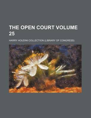 Book cover for The Open Court Volume 25