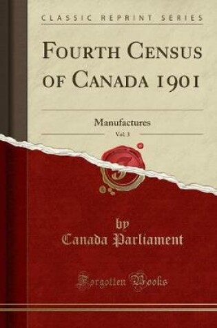 Cover of Fourth Census of Canada 1901, Vol. 3