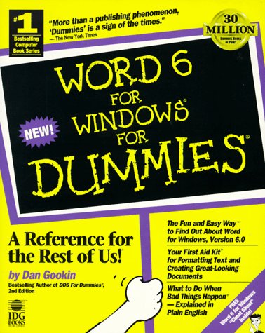 Book cover for Word 6 for Windows For Dummies