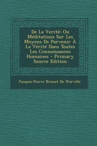 Cover of de La Verite