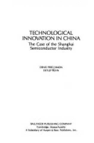 Cover of Technological Innovation in China