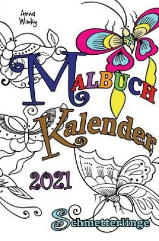 Cover of Malbuch Kalender 2021 Schmetterlinge