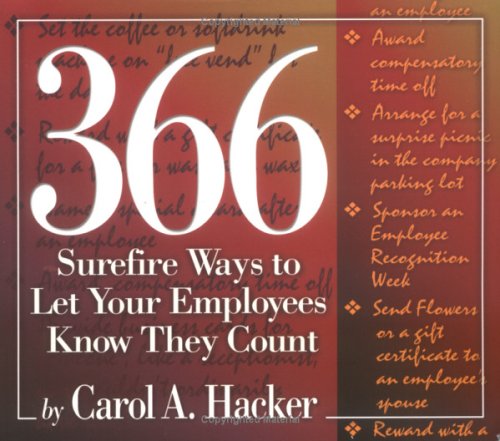 Book cover for 366 Surefire Ways to Let Your Employees Know They Count