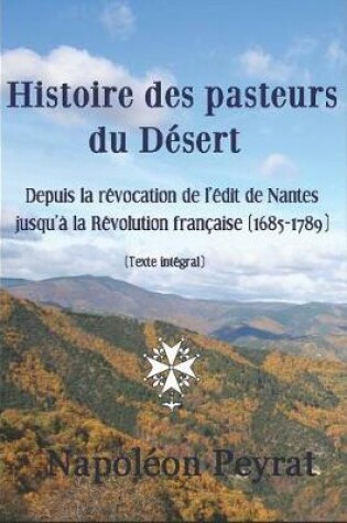 Cover of Histoire Des Pasteurs Du Desert