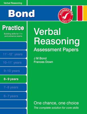 Book cover for Bond Assessment Papers Verbal Reasoning 8-9 Yrs