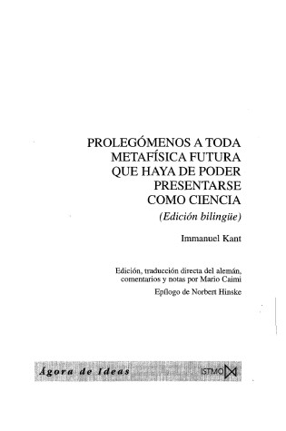 Cover of Prolegomenos - Ed. Bilingue