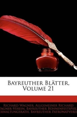 Cover of Bayreuther Blatter, Volume 21