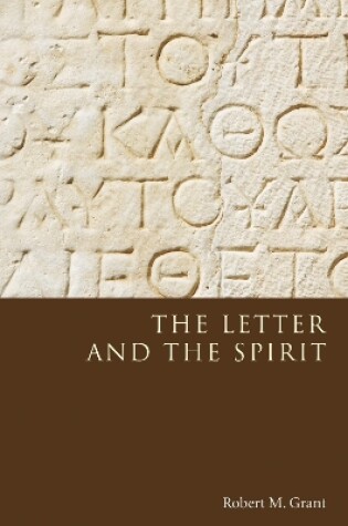 Cover of The Letter and the Spirit