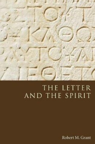 Cover of The Letter and the Spirit